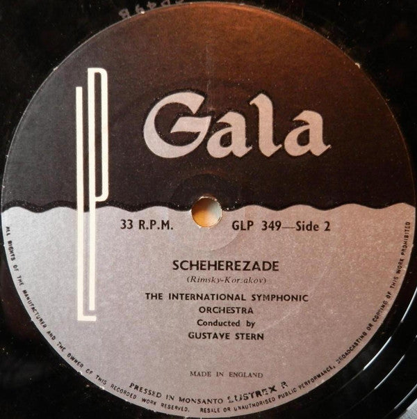 The International Symphonic Orchestra Conducted By Gustave Stern, Nikolai Rimsky-Korsakov : Scheherezade (LP)