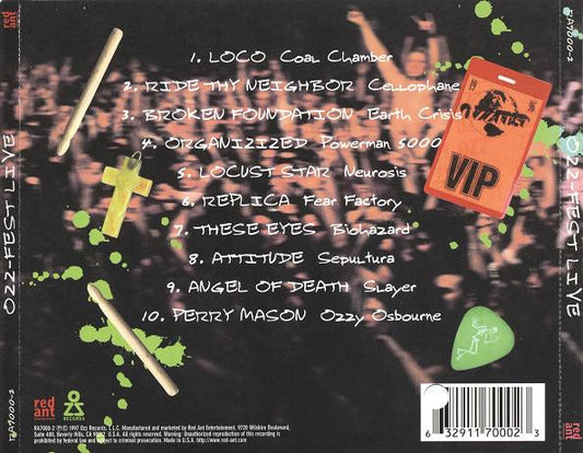 Various : The Ozzfest Live (CD, Album, Comp)