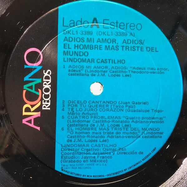 Lindomar Castilho : Adios Mi Amor, Adios / El Hombre Mas Triste Del Mundo (LP, Album)