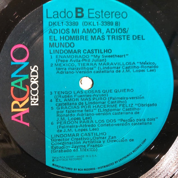 Lindomar Castilho : Adios Mi Amor, Adios / El Hombre Mas Triste Del Mundo (LP, Album)