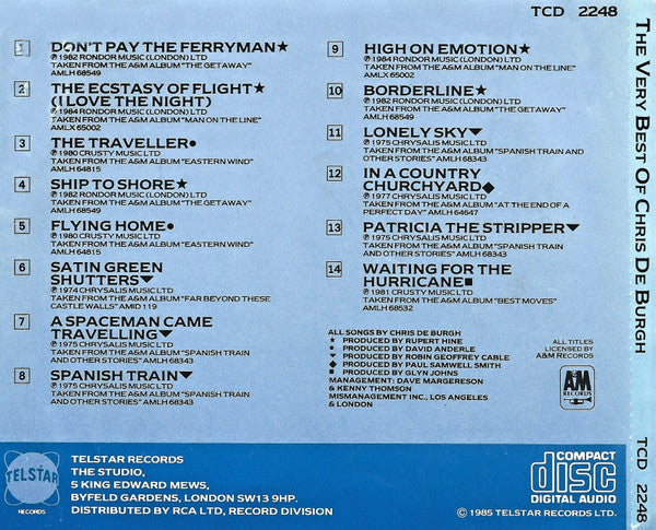 Chris de Burgh : The Very Best Of Chris de Burgh (CD, Comp)