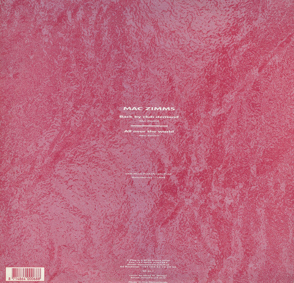 Mac Zimms : Back By Club Demand (12")