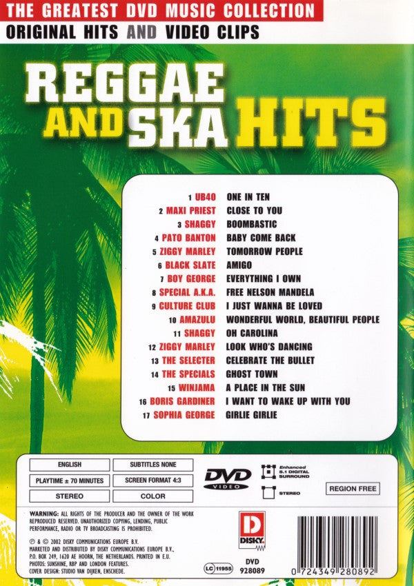 Various : Reggae And Ska Hits (DVD, Comp, PAL)