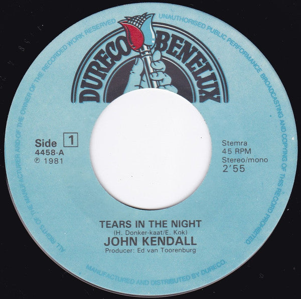 John Kendall : Tears In The Night (7", Single)