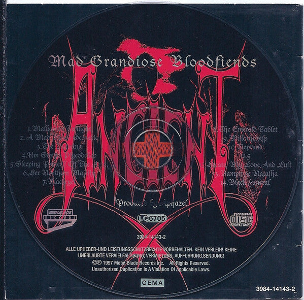 Ancient (2) : Mad Grandiose Bloodfiends (CD, Album)