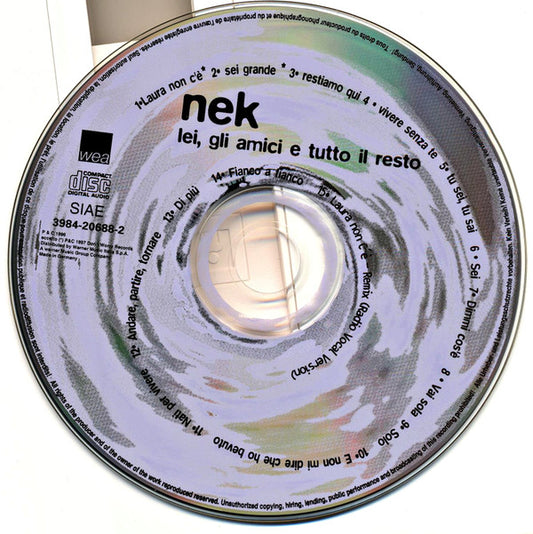 Nek : Lei Gli Amici E Tutto Il Resto (CD, Album)