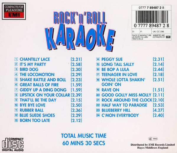 Various : Karaoke - Rock 'n' Roll (CD, Album, Comp)