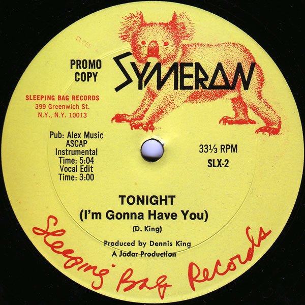 Symeron : Tonight (I'm Gonna Have You) (12", Promo)