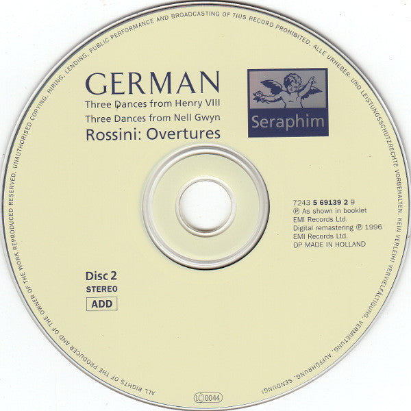 Sir Arthur Sullivan • Gioacchino Rossini | Sir Malcolm Sargent : Overtures (2xCD, Comp)