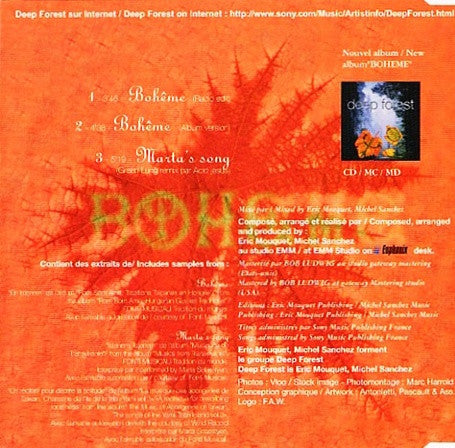 Deep Forest : Bohême (CD, Maxi)