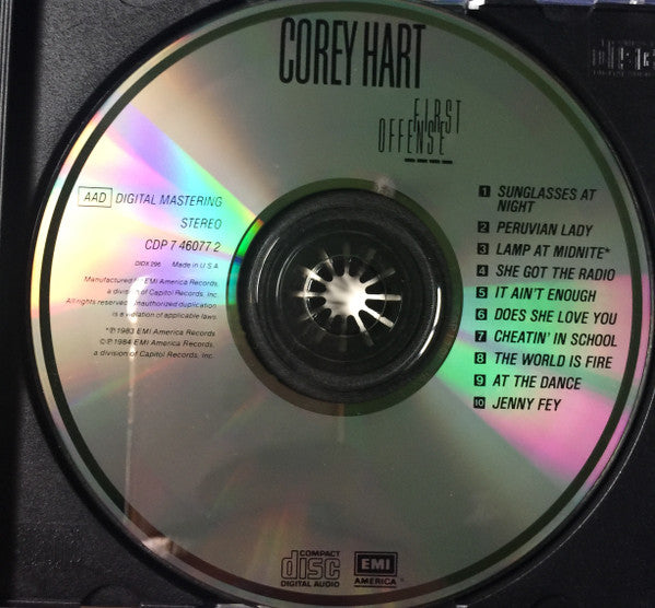 Corey Hart : First Offense (CD, Album, RE)