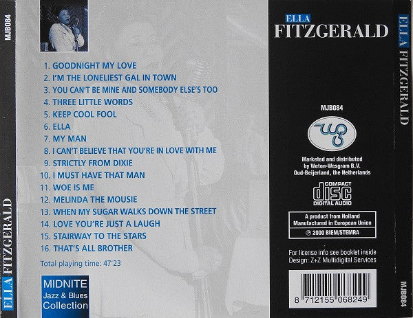 Ella Fitzgerald : Goodnight My Love (CD, Comp)
