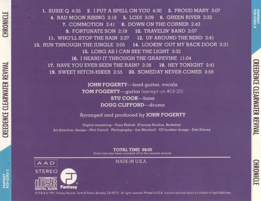 Creedence Clearwater Revival Featuring John Fogerty : Chronicle: The 20 Greatest Hits (CD, Comp, RE)