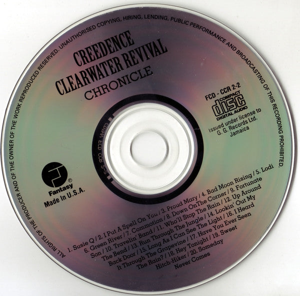 Creedence Clearwater Revival Featuring John Fogerty : Chronicle: The 20 Greatest Hits (CD, Comp, RE)