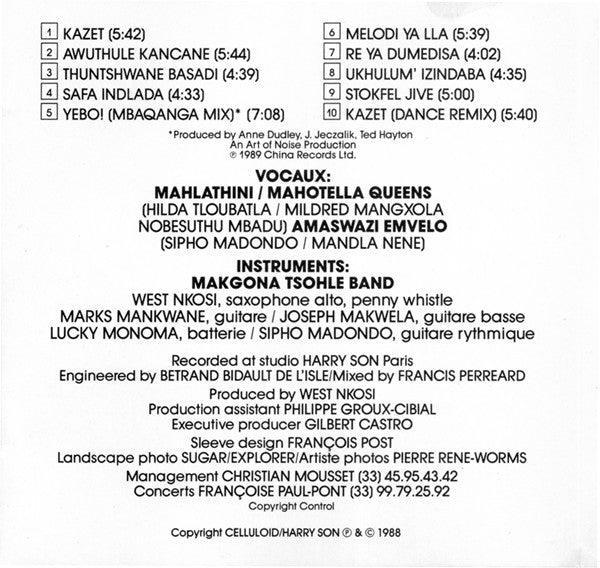 Mahlathini And The Mahotella Queens : Paris - Soweto (CD, Album)