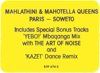 Mahlathini And The Mahotella Queens : Paris - Soweto (CD, Album)