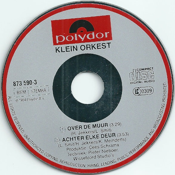 Klein Orkest : Over De Muur / Achter Elke Deur (CD, Mini, Single, RE)
