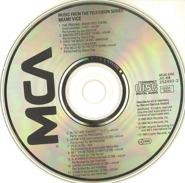 Various : Miami Vice - Music From The Television Series (CD, Comp)