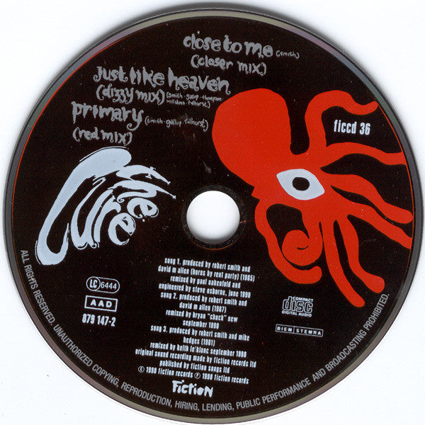 The Cure : Close To Me · Remix (CD, Single)