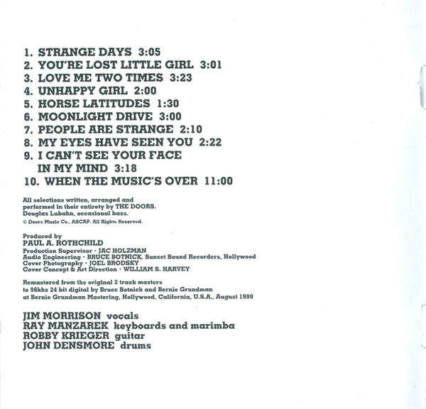The Doors : Strange Days (HDCD, Album, RE, RM)