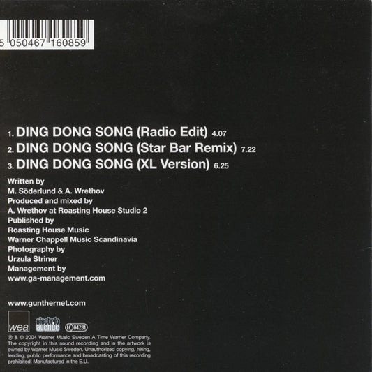 Günther & The Sunshine Girls : Ding Dong Song (CD, Single)