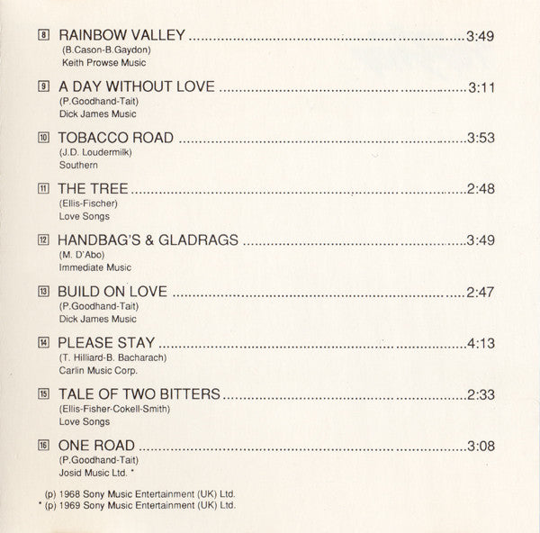The Love Affair : Everlasting Hits (CD, Album)