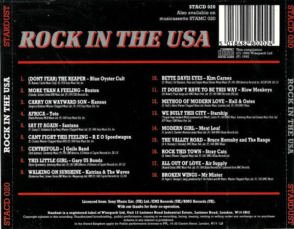 Various : Rock In The USA (CD, Comp, Pic)