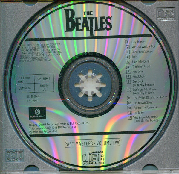 The Beatles : Past Masters • Volume Two (CD, Comp, Mono, UK )