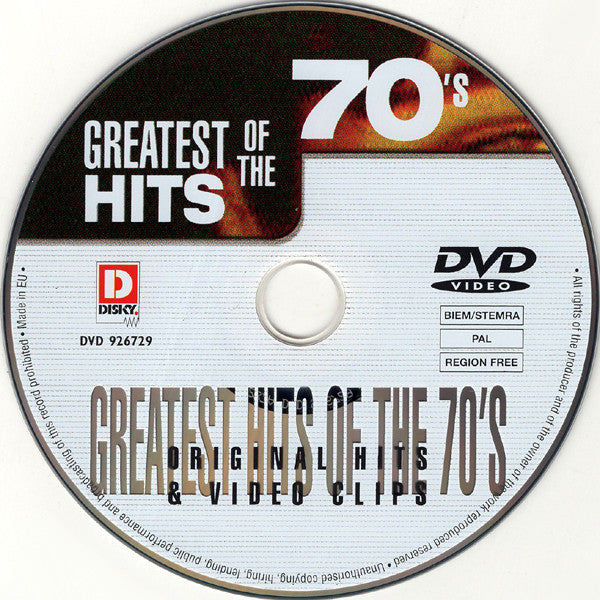 Various : Greatest Hits Of The 70's (DVD, Comp, PAL, 4:3)
