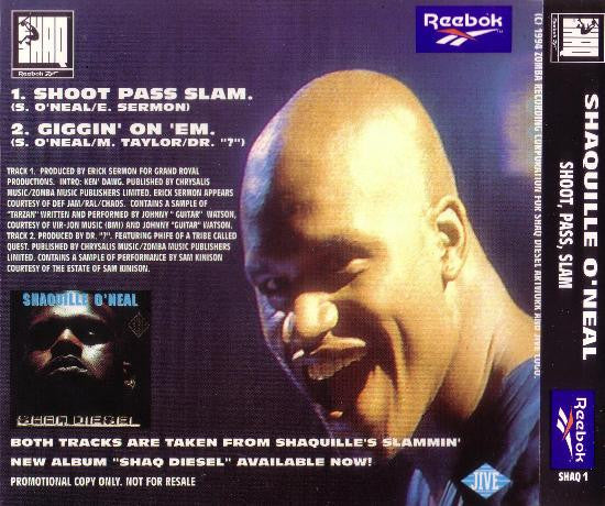 Shaquille O'Neal : Shoot Pass Slam (CD, Maxi, Promo)