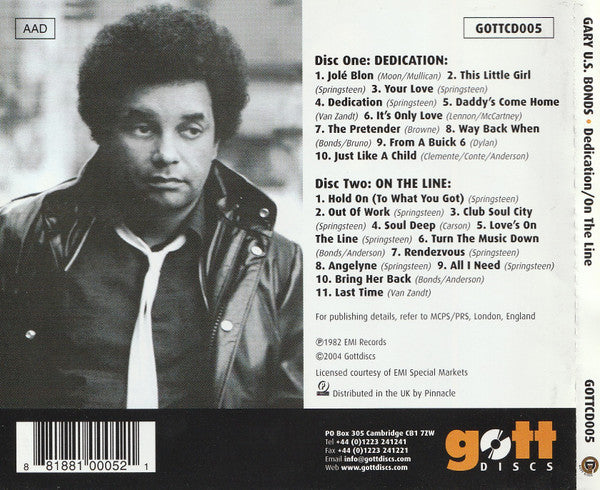 Gary U.S. Bonds : Dedication/On the Line (Comp + CD, Album, RE, RM + CD, Album, RE, RM)