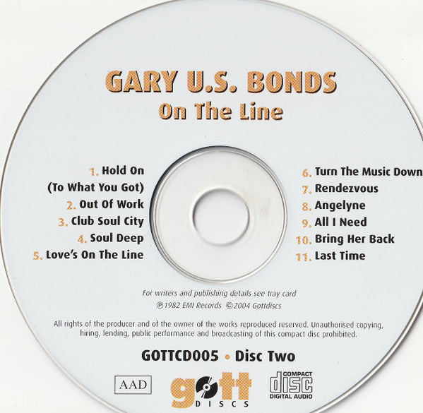 Gary U.S. Bonds : Dedication/On the Line (Comp + CD, Album, RE, RM + CD, Album, RE, RM)
