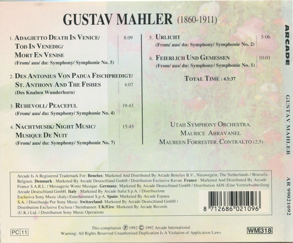 Gustav Mahler : Untitled (CD, Comp)