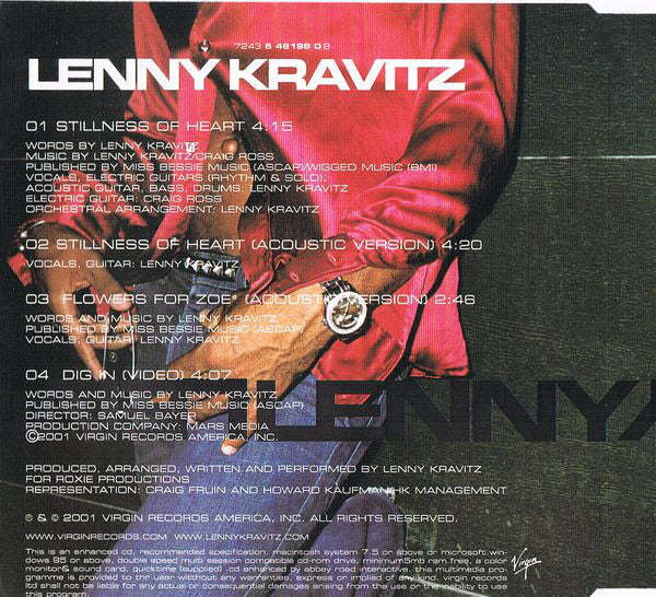 Lenny Kravitz : Stillness Of Heart (CD, Maxi, Enh)