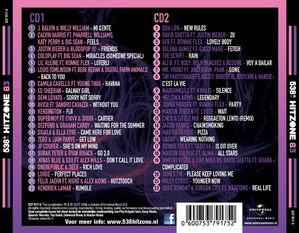 Various : 538 - Hitzone 83 (2xCD, Comp)