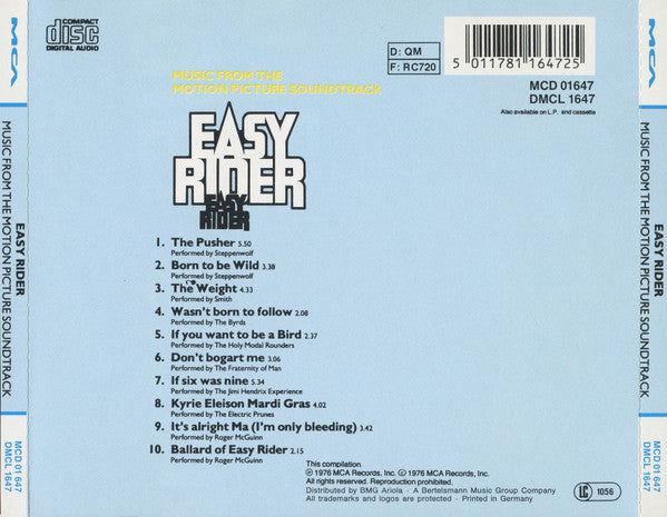 Various : Easy Rider (Music From The Motion Picture Soundtrack) (CD, Comp)