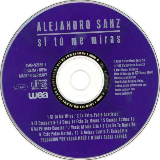 Alejandro Sanz : Si Tú Me Miras (CD, Album)