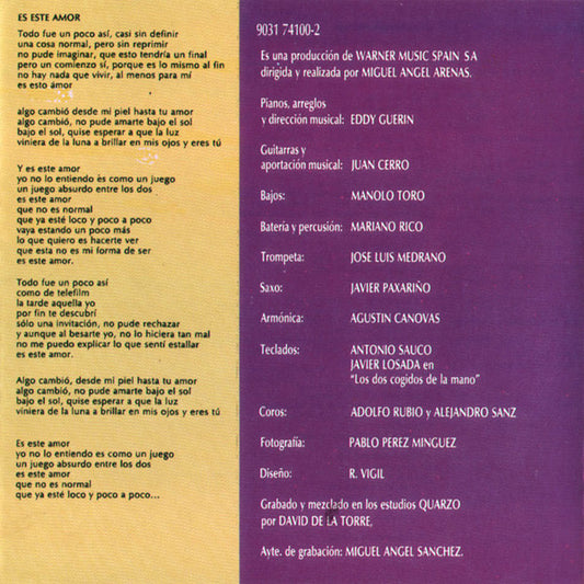 Alejandro Sanz : Viviendo Deprisa (CD, Album)