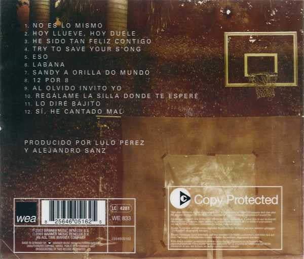 Alejandro Sanz : No Es Lo Mismo (CD, Album, Copy Prot.)