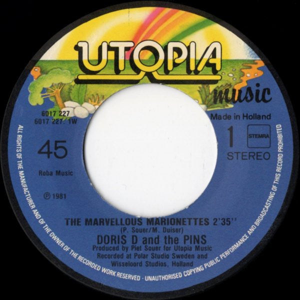 Doris D And The Pins : The Marvellous Marionettes (7", Single)