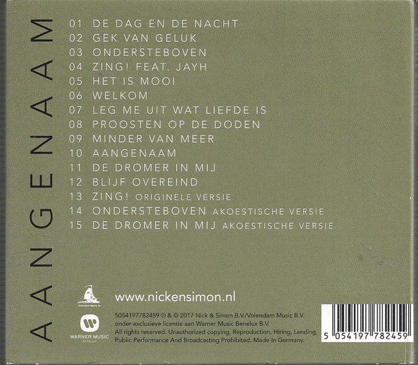 Nick & Simon : Aangenaam (CD, Album, Dlx, Dig)