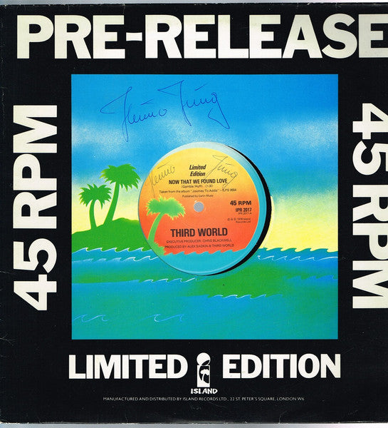 Third World : Now That We Found Love (12", Single, Ltd)