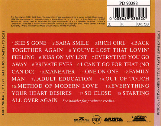Daryl Hall & John Oates : The Best Of Daryl Hall & John Oates: Looking Back (CD, Comp)