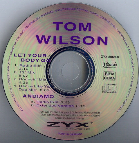 Tom Wilson : Let Your Body Go (CD, Maxi)