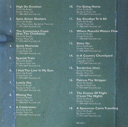 Chris de Burgh : Missing You: The Collection (CD, Comp)