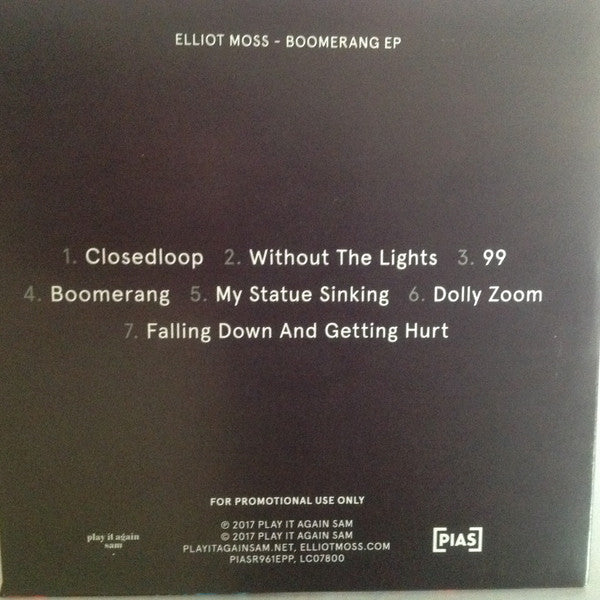 Elliot Moss : Boomerang (CD, EP, Promo)