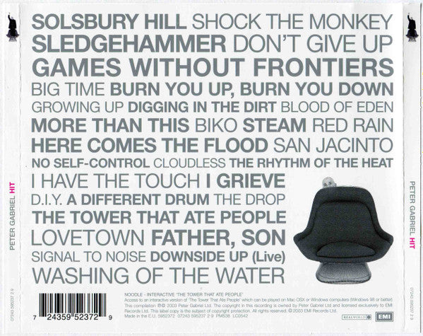 Peter Gabriel : Hit (2xCD, Comp, Enh, RP, Sli)