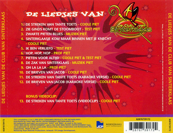 De Club Van Sinterklaas : De Liedjes Van De Club Van Sinterklaas (CD, Album)