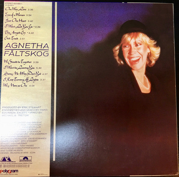 Agnetha Fältskog : Eyes Of A Woman (LP, Album)