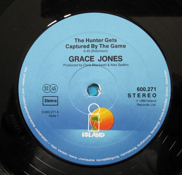 Grace Jones : The Hunter Gets Captured By The Game / Warm Leatherette (12", Sup)